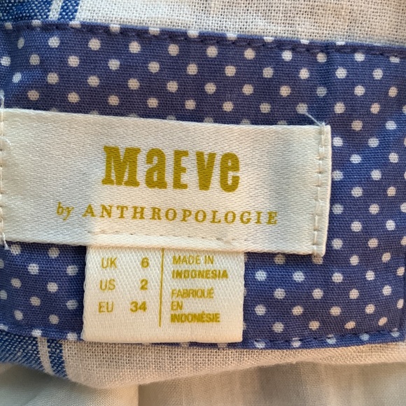 Anthro Maeve Linen Asymmetrical Button Skirt- Side Zipper-Decorative Side Tie - Picture 6 of 7